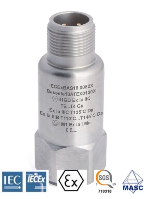 AC Premium HS150IT Intrinsically Safe Accelerometer,Top Entry