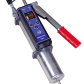 Grease gun including vibration measurement for the correct amount of grease and data collection