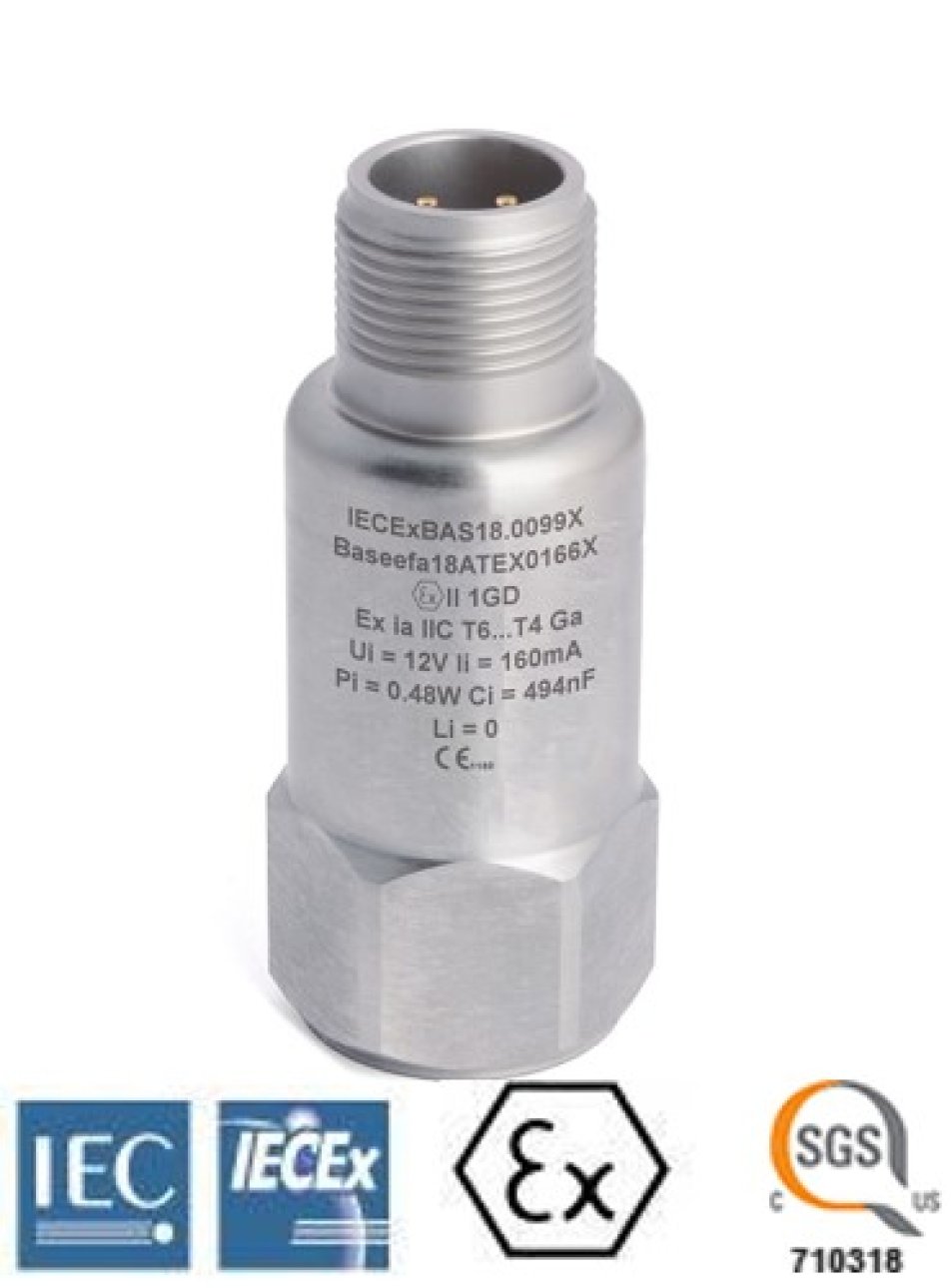 Low power intrinsically safe vibration sensor