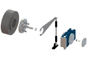 Encoder mounting hollow shaft